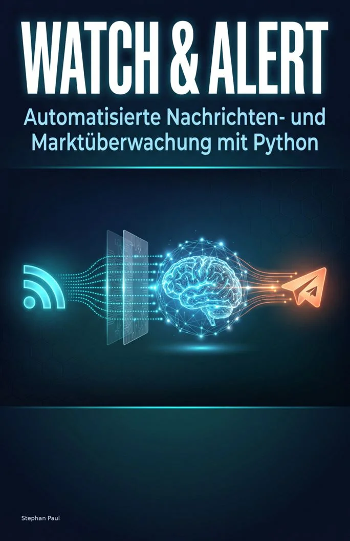 Buchcover: Watch & Alert – Automatisierte Nachrichten- und Marktüberwachung mit Python, Stephan Paul